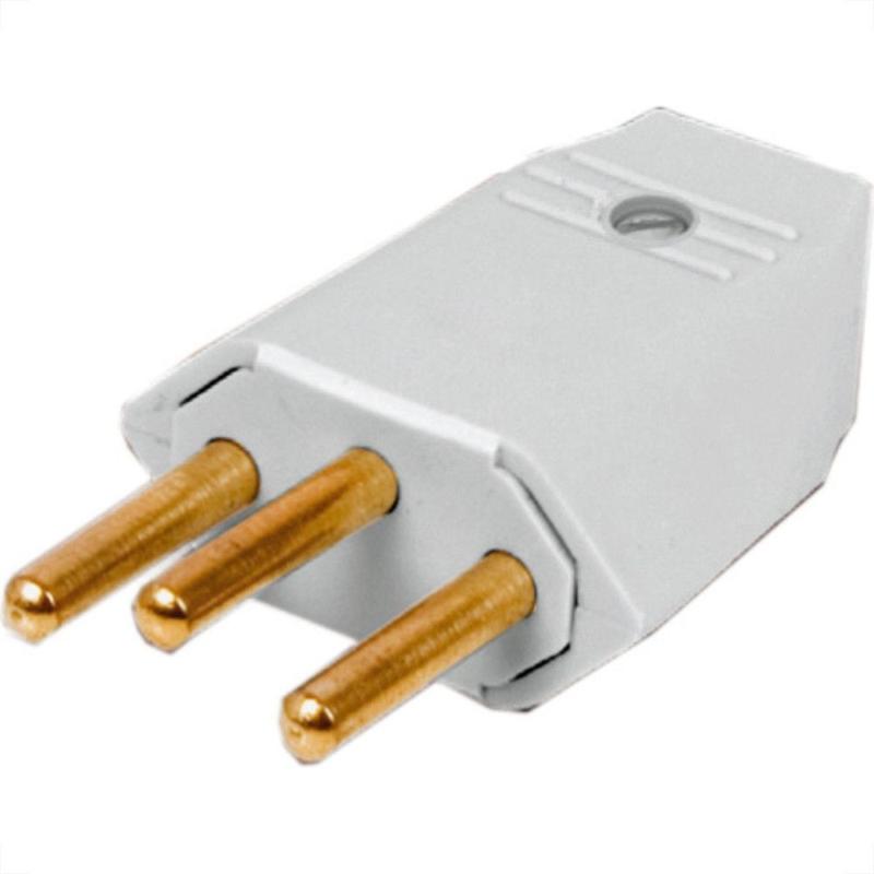 PINO様 Pino Macho Perlex 2P+T 10A 1043 Cinza - Plugs e Adaptadores